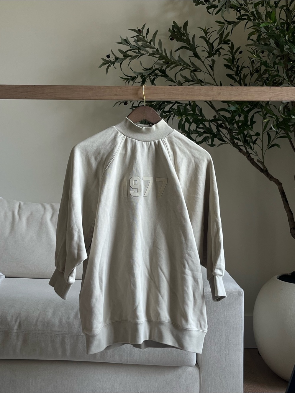 Essentials Fear of God 1977 Cream Pullover Sweatshirt